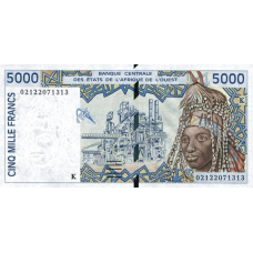 P713Kl Senegal - 5000 Francs Year 2002